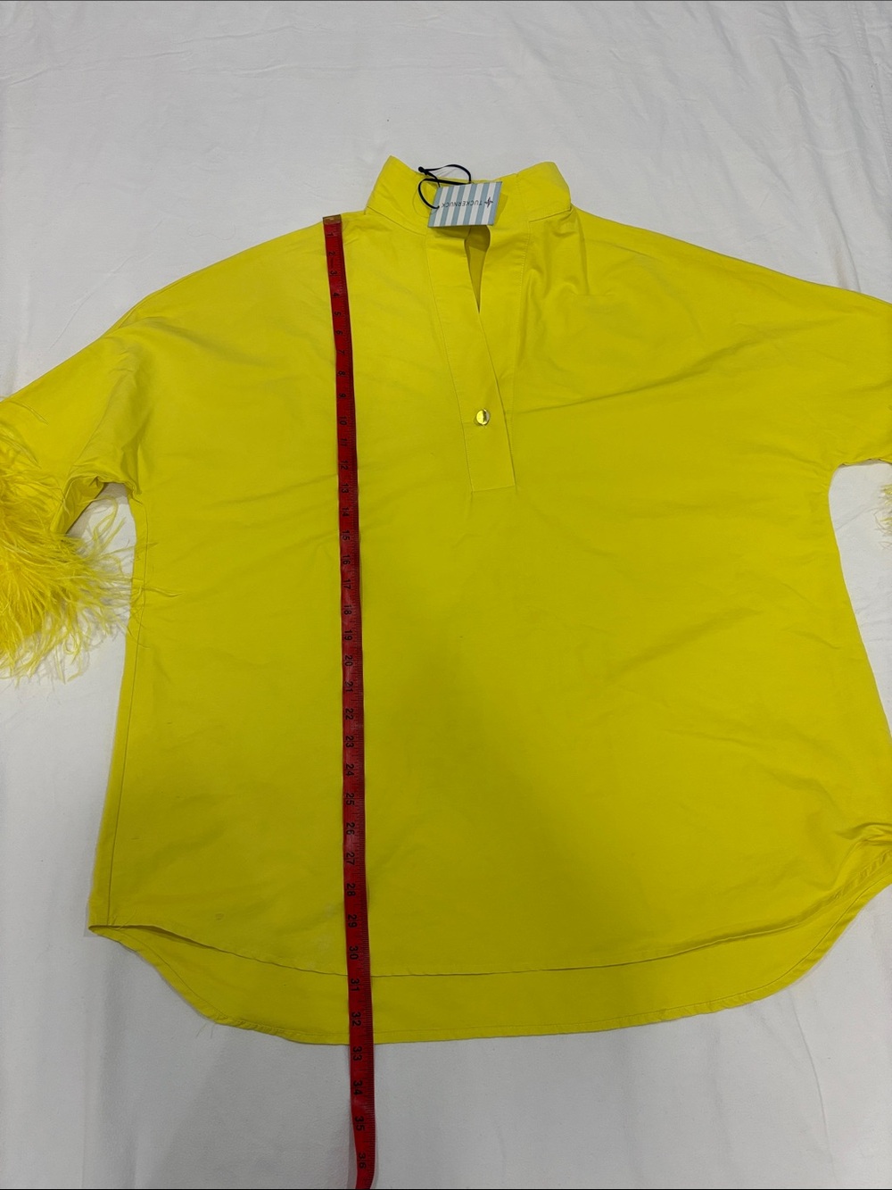 Tuckernuck Yellow Feather-Trim Tunic - Picture 5 of 9